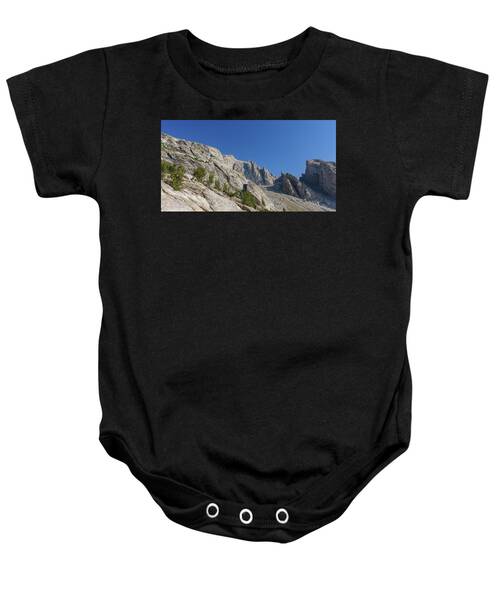 Majestic Mountain Peaks Under Blue Sky Baby One-Piece