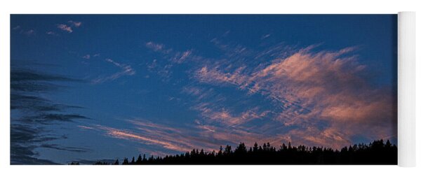 Twilight Over Forested Horizon Yoga Mat