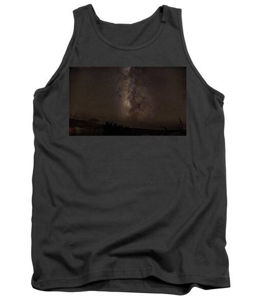 Milky Way Over Tranquil Shoreline Tank Top