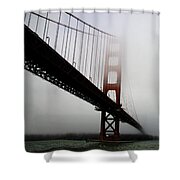 Golden Gate Bridge Disappears Into Misty Fog Shower Curtain