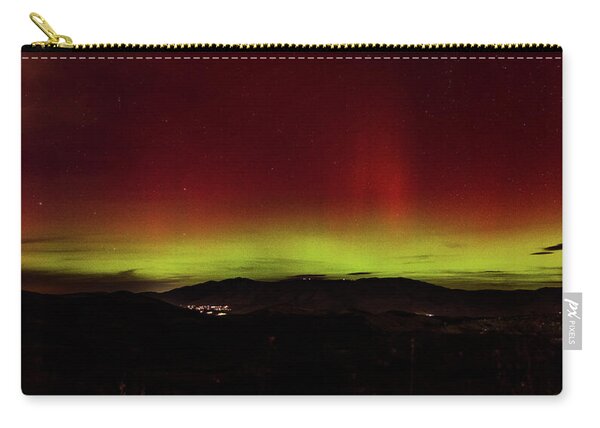 Northern Lights Over Mountain Range Zip Pouch