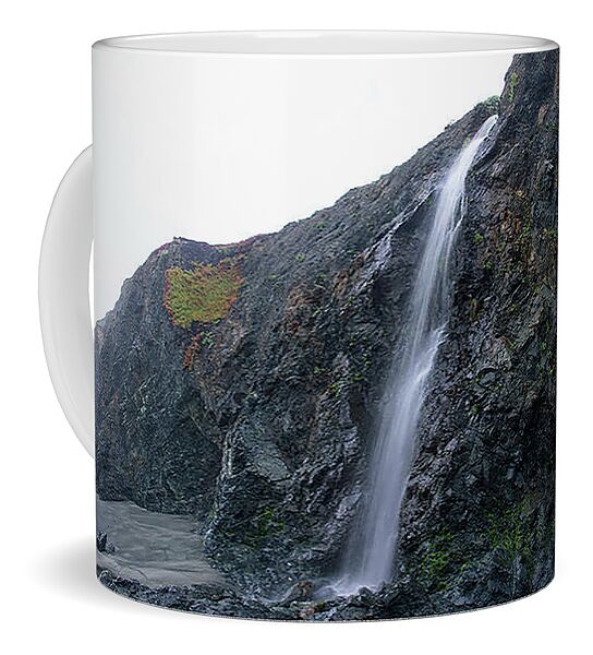 Secluded Coastal Waterfall Cascade Coffee Mug