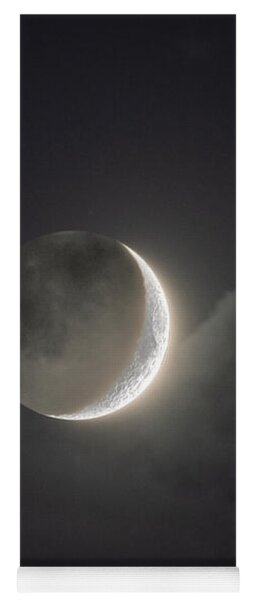 Shimmering Crescent Among Clouds Yoga Mat