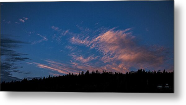 Twilight Over Forested Horizon Metal Print