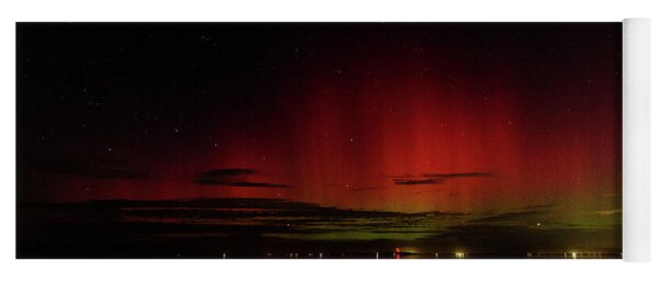 Mesmerizing Northern Lights Display Yoga Mat