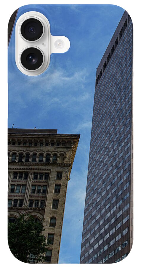 Skyscrapers Against Blue Sky iPhone Case