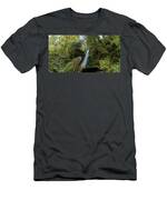 Serene Waterfall in Lush Forest T-Shirt