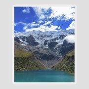 Majestic Mountain Overlooks Humantay Lake Sticker