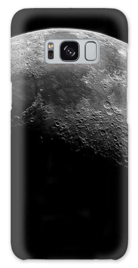 Illuminated Half Of The Moon Galaxy Case