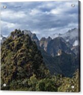 Misty Andes Mountain Range Landscape Acrylic Print