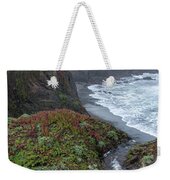 Rocky Coastline With Vibrant Foliage Weekender Tote Bag