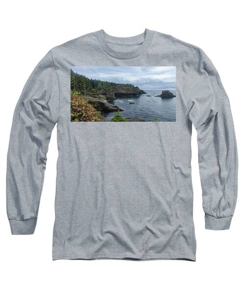 Serene Coastal Cliffs at Dawn Long Sleeve T-Shirt