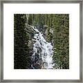 Waterfall Amidst Forest Landscape Framed Print