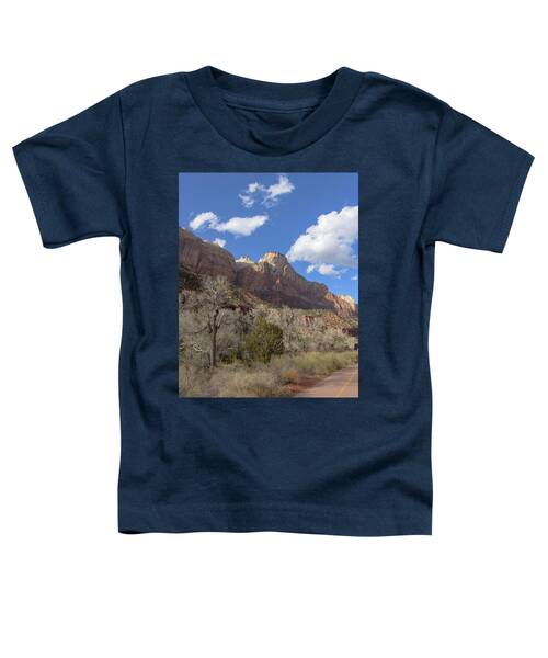 Majestic Mountain Under Clear Blue Sky Toddler T-Shirt