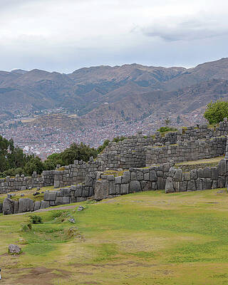 Sky Wall Art featuring the photograph Saqsaywaman Incan Ruin In Cusco Peru by Brandon Wichmann