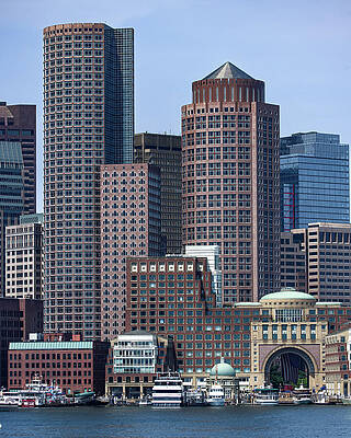 Boston Skyline by the Water Wall Art
