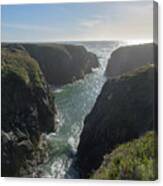 Dramatic Coastal Cliff Scene Canvas Print