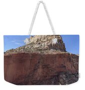 Majestic Mountain Peak Under Blue Sky Weekender Tote Bag