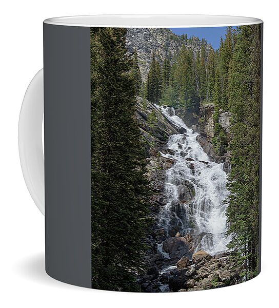 Waterfall Amidst Forest Landscape Coffee Mug