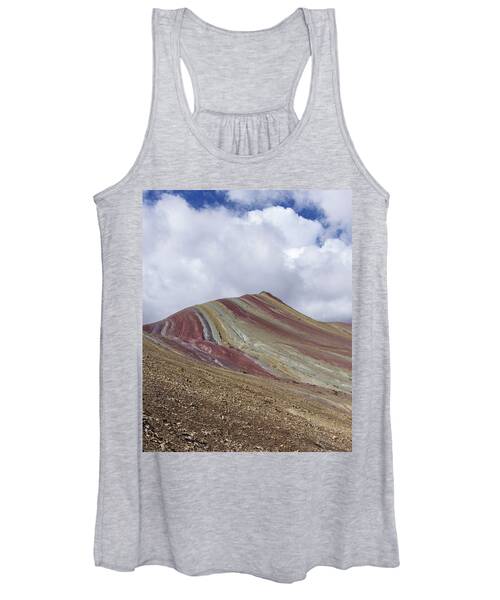 Colorful Mountain Range Under Cloudy Sky Women's Tank Top