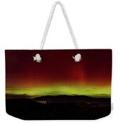 Northern Lights Over Mountain Range Weekender Tote Bag