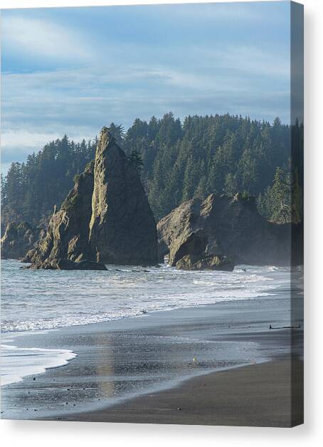 Dramatic Coastal Rock Formations Canvas Art Print by Brandon Wichmann