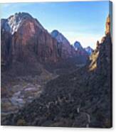 Breathtaking Valley Vista In Zion National Park Canvas Print