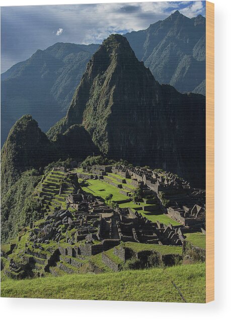Majestic Ruins In A Mountain Valley Wood Print