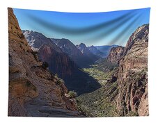 Breathtaking Zion Canyon View Tapestry