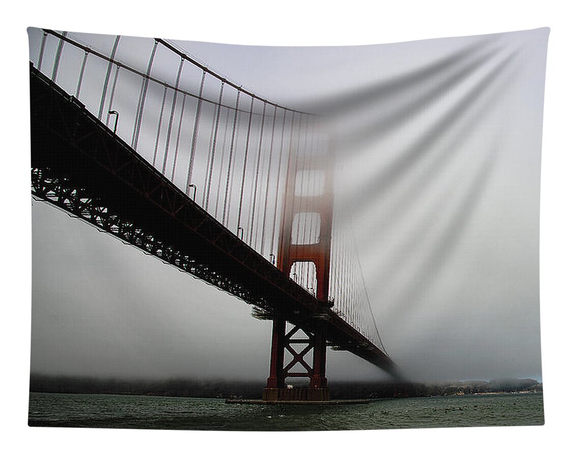Golden Gate Bridge Disappears Into Misty Fog Tapestry