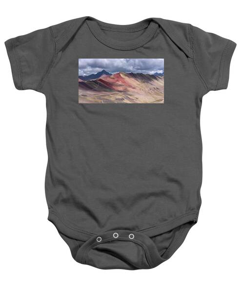 Rainbow Mountain Range Under Cloudy Skies Baby One-Piece