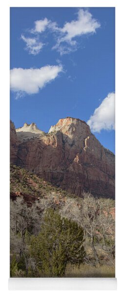 Majestic Mountain Under Clear Blue Sky Yoga Mat