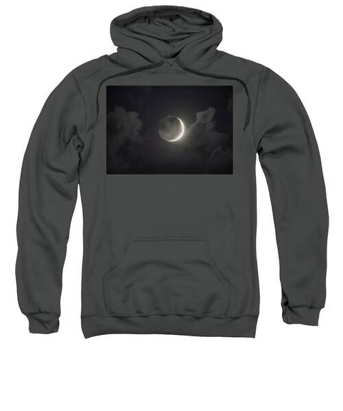 Shimmering Crescent Among Clouds Sweatshirt