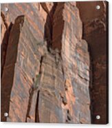 Towering Desert Sandstone Cliffs In Zion National Park Acrylic Print