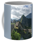Ancient Ruins With Majestic Mountain Backdrop Coffee Mug