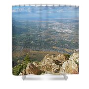 Expansive View From Ben Lomond Summit Shower Curtain