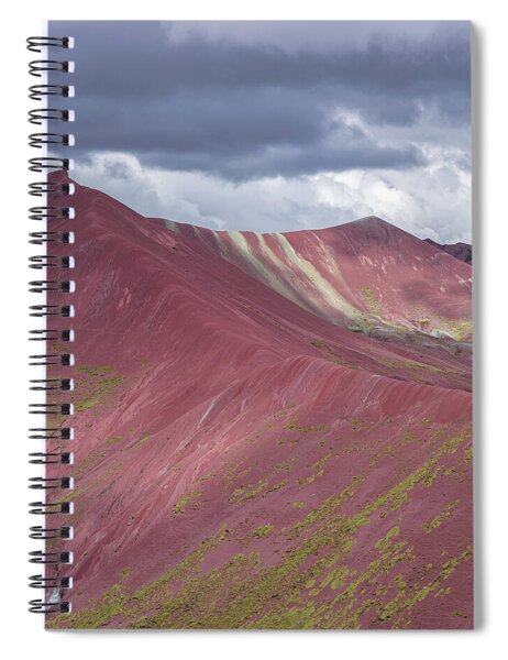 Vibrant Red Mountain Landscape Spiral Notebook