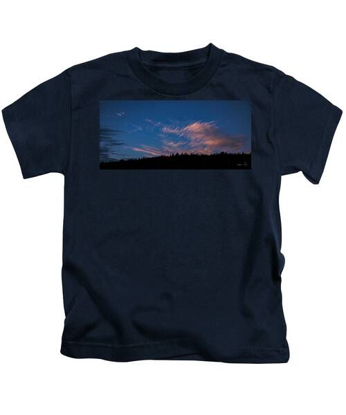 Twilight Over Forested Horizon Kids T-Shirt