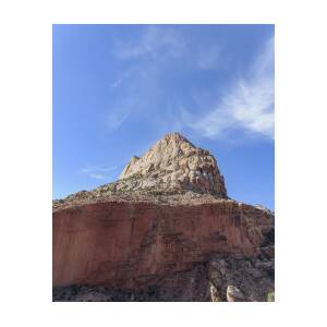 Majestic Mountain Peak Under Blue Sky by Brandon Wichmann Majestic Mountain Peak Under Blue Sky by Brandon Wichmann