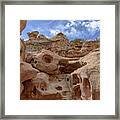 Majestic Rock Formations In Capitol Reef National Park Framed Print