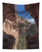 Canyon View Framed By Rocky Cliffs Tapestry