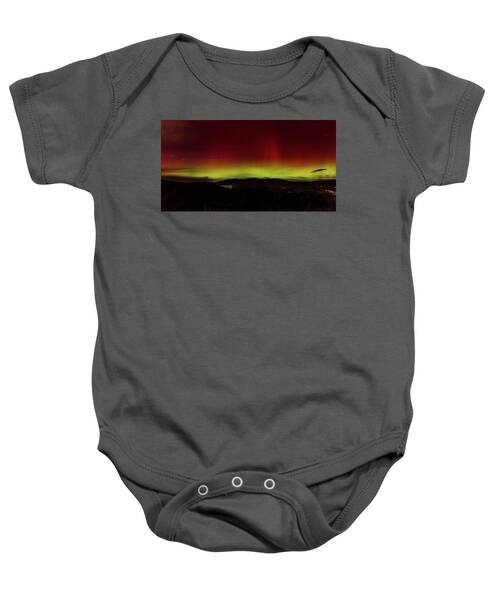 Northern Lights Over Mountain Range Baby One-Piece