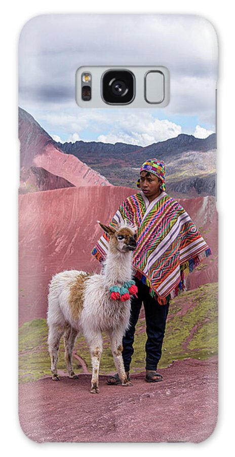 Peruvian Scene With Red Valley And Llama Galaxy Case