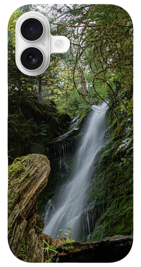 Serene Waterfall in Lush Forest iPhone Case