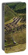 Ancient Terraces And Ruins In Andes Mountains Portable Battery Charger