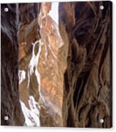 Sunlit Canyon Walls In The Narrows Acrylic Print