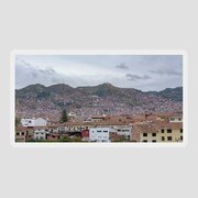 Rooftops and Hills of Cusco Sticker