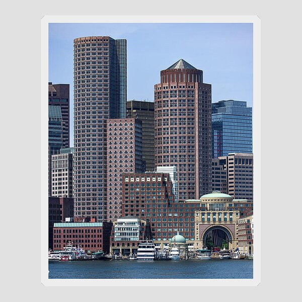 Boston Skyline by the Water Sticker