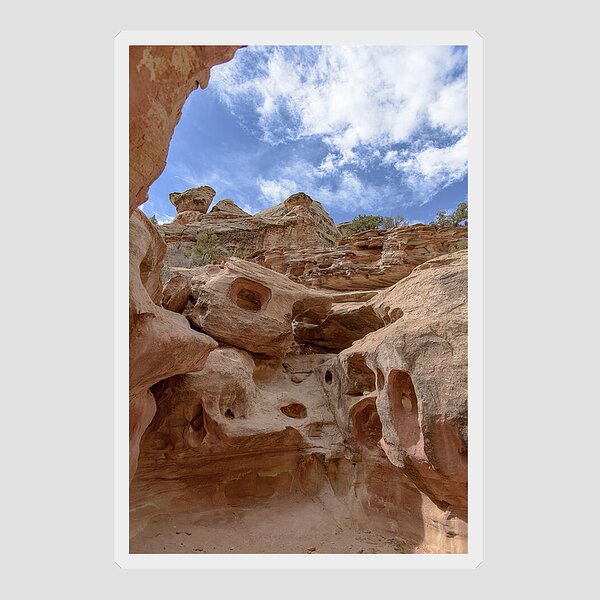 Majestic Rock Formations In Capitol Reef National Park Sticker