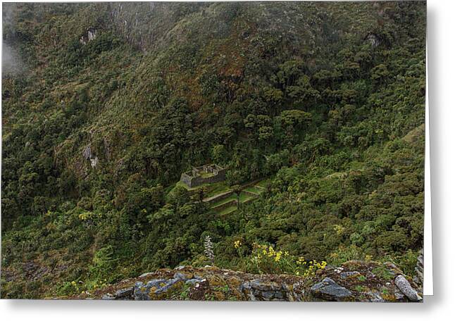 Misty Mountain Ruins Greeting Card